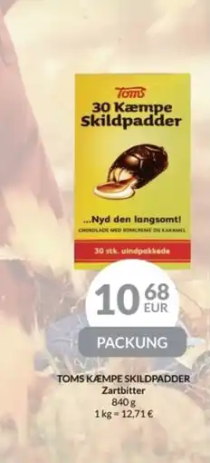 Nielsen's Discount Toms kæmpe skildpadder zartbitter tilbud