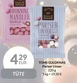 Nielsen's Discount Toms guldknas pariser linser tilbud