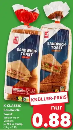 Kaufland DE K-CLASSIC Sandwich- toast tilbud