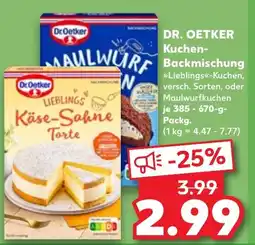 Kaufland DE DR. OETKER Kuchen- Backmischung tilbud