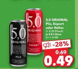 Kaufland DE 5,0 ORIGINAL Pils, Export oder Helles tilbud