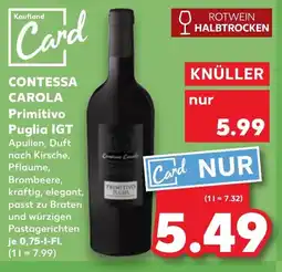 Kaufland DE CONTESSA Carola Primitivo Puglia IGT tilbud