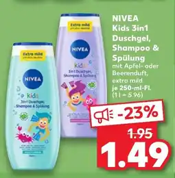 Kaufland DE NIVEA Kids 3in1 Duschgel, Shampoo & Spülung tilbud