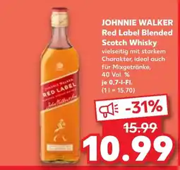 Kaufland DE JOHNNIE WALKER Red Label Blended Scotch Whisky tilbud