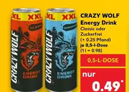 Kaufland DE CRAZY WOLF Energy Drink tilbud