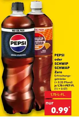 Kaufland DE PEPSI oder SCHWIP SCHWAP Zero tilbud