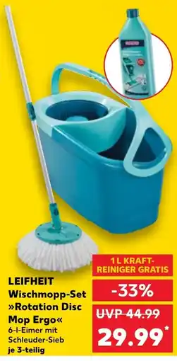 Kaufland DE LEIFHEIT Wischmopp-Set Rotation Disc Mop Ergo tilbud