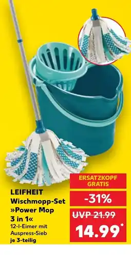 Kaufland DE LEIFHEIT Wischmopp-Set Power Mop 3 in 1 tilbud