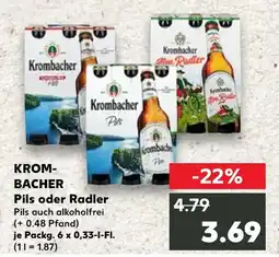 Kaufland DE KROMBACHER Pils oder Radler tilbud