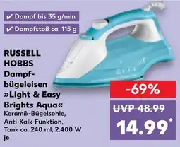Kaufland DE Russell hobbs dampf- bügeleisen light & easy brights aqua tilbud