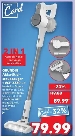 Kaufland DE GRUNDIG Akku-stiel- staubsauger vcp 3330 l tilbud