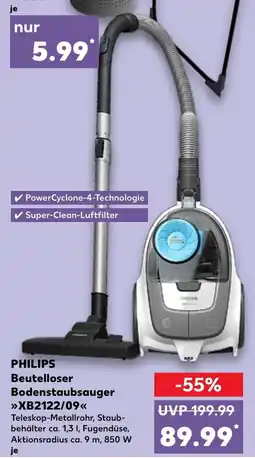 Kaufland DE PHILIPS Beutelloser bodenstaubsauger xb2122/09 tilbud