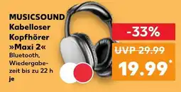 Kaufland DE Musicsound kabelloser kopfhörer maxi 2 tilbud