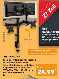 Kaufland DE SWITCH ON Doppel-monitorhalterung tilbud