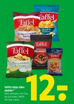 Coop 365 Taffel chips eller nødder tilbud
