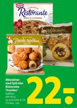 Coop 365 Æbleskiver med fyld eller Ristorante Tiramisu tilbud