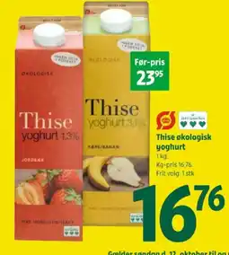 Coop 365 Thise økologisk yoghurt tilbud