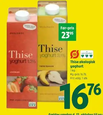 Coop 365 Thise økologisk yoghurt tilbud