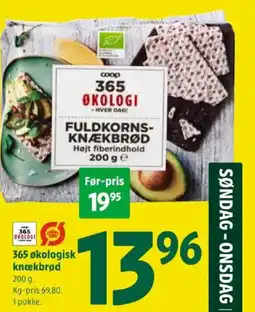 Coop 365 365 økologisk knækbrød tilbud