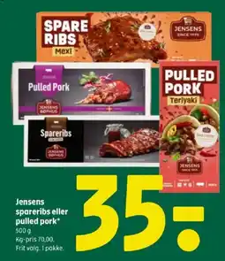 Coop 365 Jensens spareribs eller pulled pork tilbud