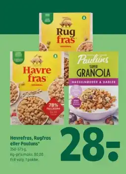 Coop 365 Havrefras, Rugfras eller Pauluns tilbud