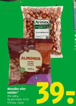 Coop 365 Mandler eller nødder tilbud