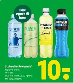 Coop 365 State eller Powerade tilbud