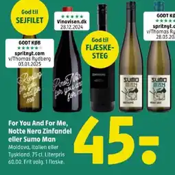 Coop 365 For You And For Me, Notte Nera Zinfandel eller Sumo Man tilbud