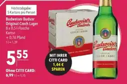 Citti Budweiser Budvar Original Czech Lager tilbud