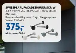 Davidsen SWISSPEARL FACADESKRUER SCR-W, DKK 375 tilbud