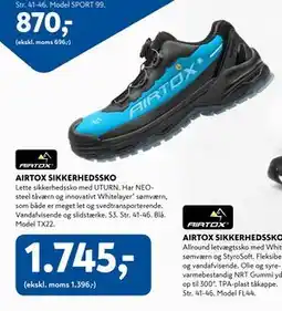 Davidsen AIRTOX SIKKERHEDSSKO, DKK 1745 tilbud