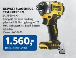 Davidsen DEWALT SLAGSKRUETRÆKKER 18 V, DKK 1560 tilbud