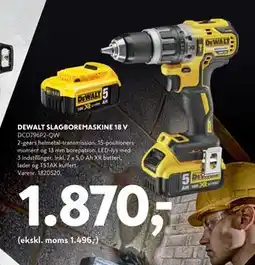 Davidsen DEWALT SLAGBOREMASKINE 18 V, DKK 1870 tilbud