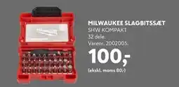 Davidsen MILWAUKEE SLAGBITSSÆT, DKK 100 tilbud