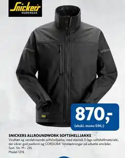 Davidsen SNICKERS ALLROUNDWORK SOFTSHELLJAKKE, DKK 870 tilbud