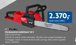 Davidsen MILWAUKEE KÆDESAV 18 V, DKK 2370 tilbud
