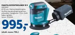 Davidsen MAKITA EXCENTERSLIBER 18 V, DKK 995 tilbud