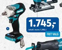Davidsen MAKITA SLAGNØGLE 18 V, DKK 1745 tilbud