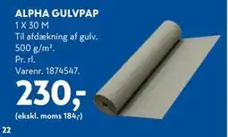 Davidsen ALPHA GULVPAP, DKK 230 tilbud