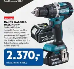 Davidsen MAKITA SLAGBOREMASKINE 18 V, DKK 2370 tilbud