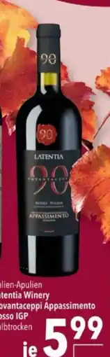 Citti Latentia Winery Novantaceppi Appassimento Rosso IGP tilbud
