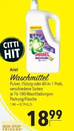 Citti ARIEL Waschmittel tilbud