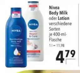 Citti NIVEA Body Milk oder Lotion tilbud