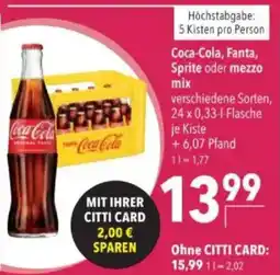 Citti Coca-Cola, Fanta, Sprite oder mezzo mix tilbud