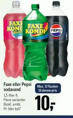 Føtex Faxe eller Pepsi sodavand tilbud