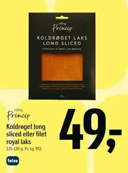 Føtex Koldrøget long sliced eller filet royal laks tilbud