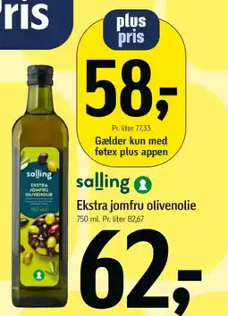 Føtex Salling Ekstra jomfru olivenolie tilbud