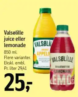Føtex Valsølille juice eller lemonade tilbud
