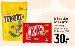 Føtex M&M's eller Nestlé pose tilbud