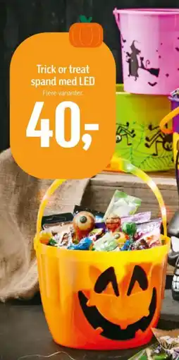 Føtex Trick or treat spand med LED tilbud